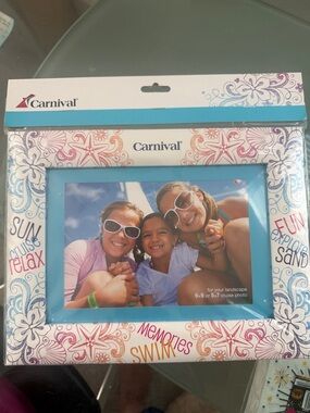Carnival Blue Photo Frame - Beach Memories